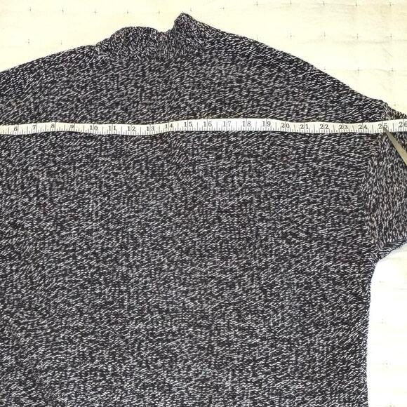 American Eagle Marled Knit Open Cardigan Women's L Black & White - Picture 12 of 13